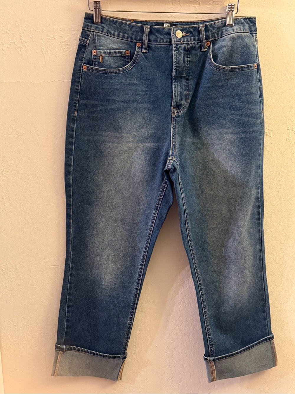 Frye cuffed cropped jeans